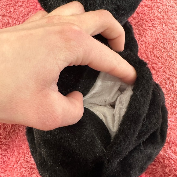 Teddy Mountain Black Panther Wild Cat Plush with Hidden Pocket on the Back - Picture 5 of 8